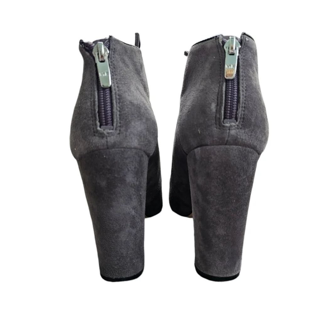 Marc Fisher Gray Sued Lace Up Heels